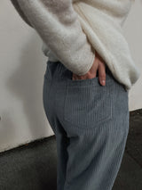 O-Shape Corduroy Pants Grey