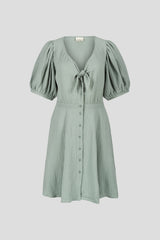 Dress with bow Faded Green