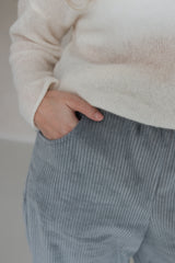 O-Shape Corduroy Pants Grey