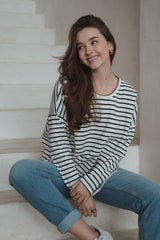 Longsleeve Ecru Stripes Short