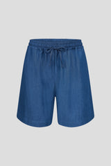 Shorts aus Lyocell Indigo