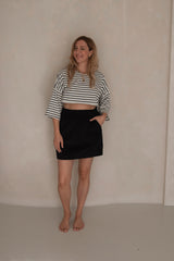 Corduroy Miniskirt Black