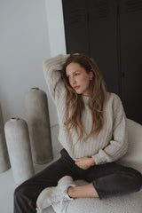 Chunky knit sweater Light Sand