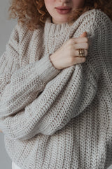 Chunky knit sweater Light Sand