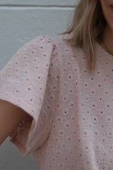 Bluse mit Stickerei Rose