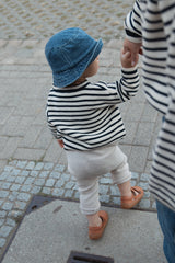 Mini-Me Strickpullover Streifen Ecru/Navy