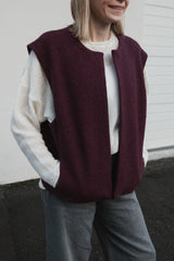 Weste aus Wolle Burgundy