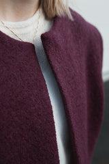 Weste aus Wolle Burgundy