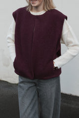 Weste aus Wolle Burgundy