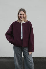 Jacke aus Wolle Burgundy