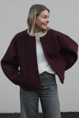 Jacke aus Wolle Burgundy