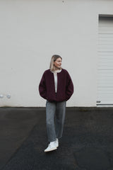 Jacke aus Wolle Burgundy