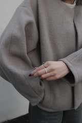 Jacke aus Wolle Sand