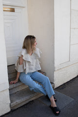 Ruffled Blouse Faded Green