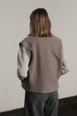 Weste aus Wolle Sand