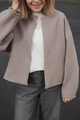 Jacke aus Wolle Sand