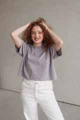 Cropped Shirt Vintage Lilac