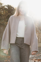 Jacke aus Wolle Sand