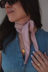 Mini-Halstuch in Dusty Rose – fair produziert in Deutschland – Clara Himmel