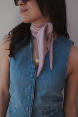 Mini-Halstuch in Dusty Rose – fair produziert in Deutschland – Clara Himmel