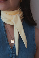 Mini-Halstuch in Butter Yellow – fair produziert in Deutschland – Clara Himmel