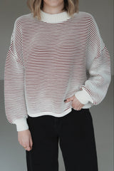 Knitted sweater striped red SAILOR