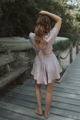 Skort aus Leinen Soft Rose