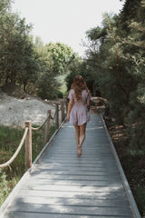 Skort aus Leinen Soft Rose