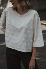 Shirt mit Sonnenmuster Ecru