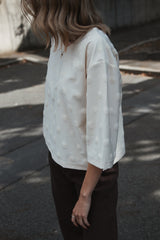 Shirt mit Sonnenmuster Ecru