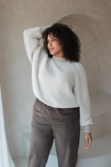 Knitted Sweater Stripes Beige/Ecru