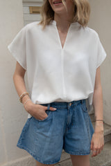 Bluse aus Lyocell Off White