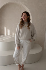 Knitted Sweater Stripes Beige/Ecru