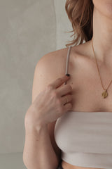 Bustier top made of ribbed jersey sand