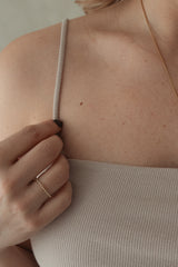 Bustier top made of ribbed jersey sand