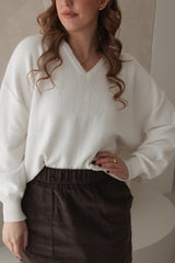 Off-White V-neck knitted sweater