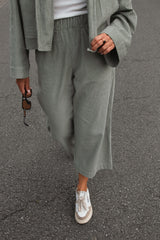 Cord-Culotte Faded Green