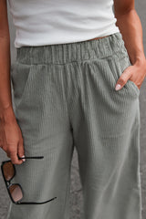 Cord-Culotte Faded Green
