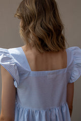 Kleid aus Bio-Baumwolle mit Streifen
