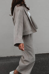 Corduroy culottes taupe