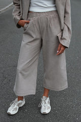 Corduroy culottes taupe