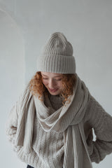 Rib-knit hat Light Sand