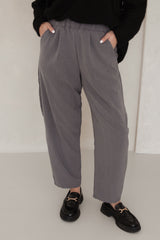 O-Shape Pants Gray Melange