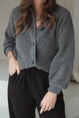 Wool Cardigan Gray