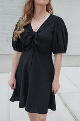 Kleid mit Schleife Black