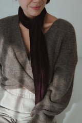 Mini Scarf Samt Bordeaux
