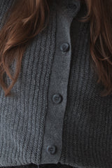 Wool Cardigan Gray