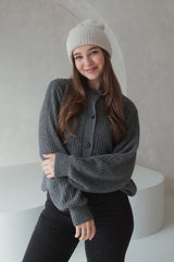Wool Cardigan Gray