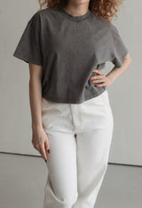 Cropped Shirt Vintage Grey