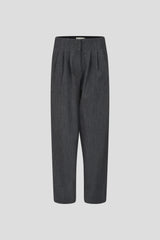 PREMIUM Bundfaltenhose Grey Melange